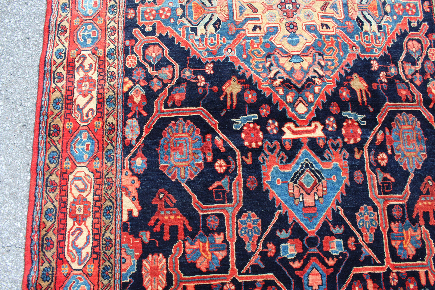 Red 6x10 Vintage Rug | Tribal Oriental Persian Rug | Kazak Bohemian Rug | Handmade Rug