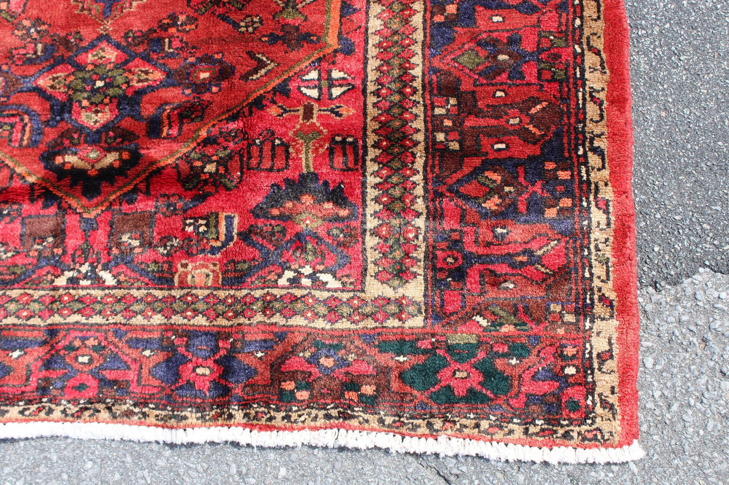 Pink Blue 4x8 Vintage Rug | Tribal Oriental Persian Rug | Kazak Bohemian Rug | Handmade Rug