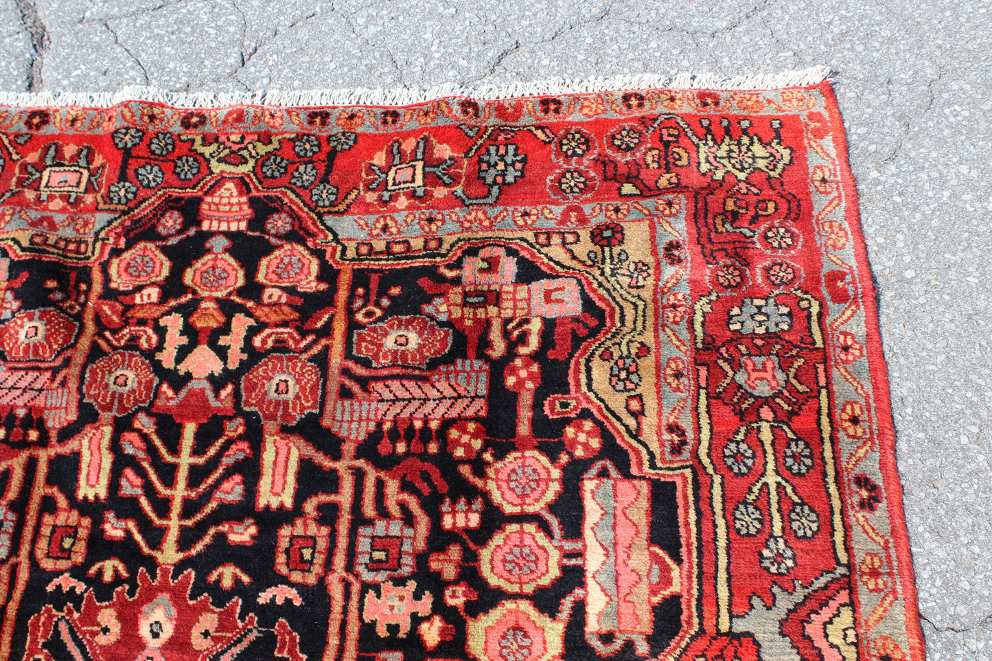 Red 5x8 Vintage Rug | Tribal Oriental Persian Rug | Kazak Bohemian Rug | Handmade Rug
