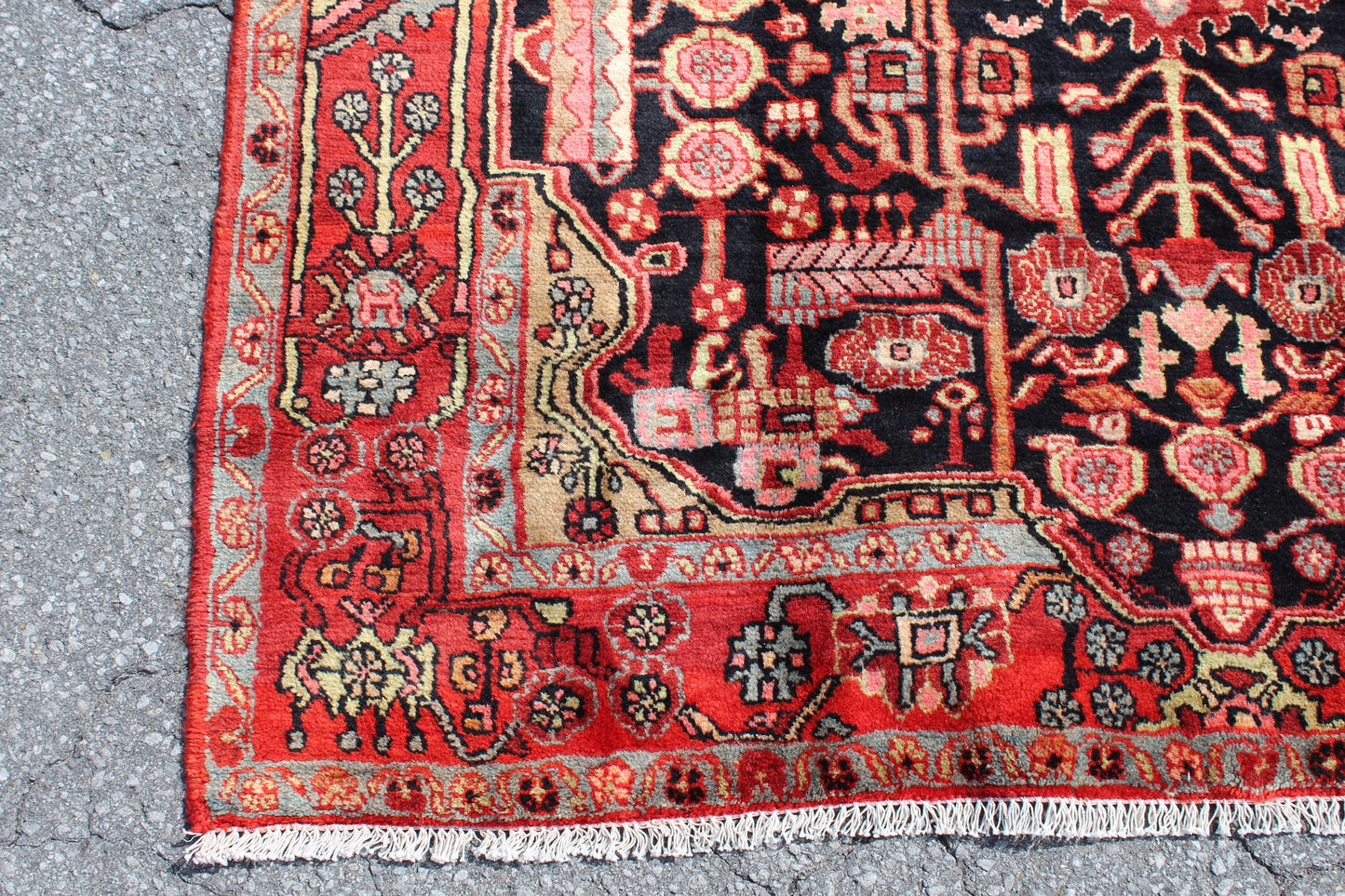 Red 5x8 Vintage Rug | Tribal Oriental Persian Rug | Kazak Bohemian Rug | Handmade Rug