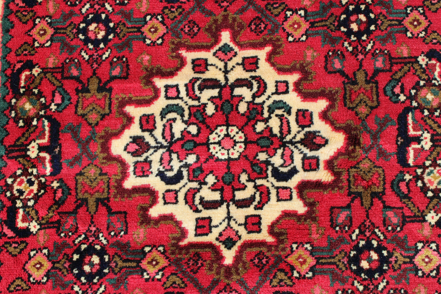 Red 4x6 Vintage Rug | Tribal Oriental Persian Rug | Kazak Bohemian Rug | Handmade Rug
