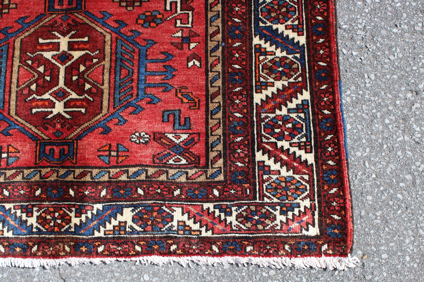 Rose Gold Blue 4x6 Vintage Rug | Tribal Oriental Persian Rug | Kazak Bohemian Rug | Handmade Rug