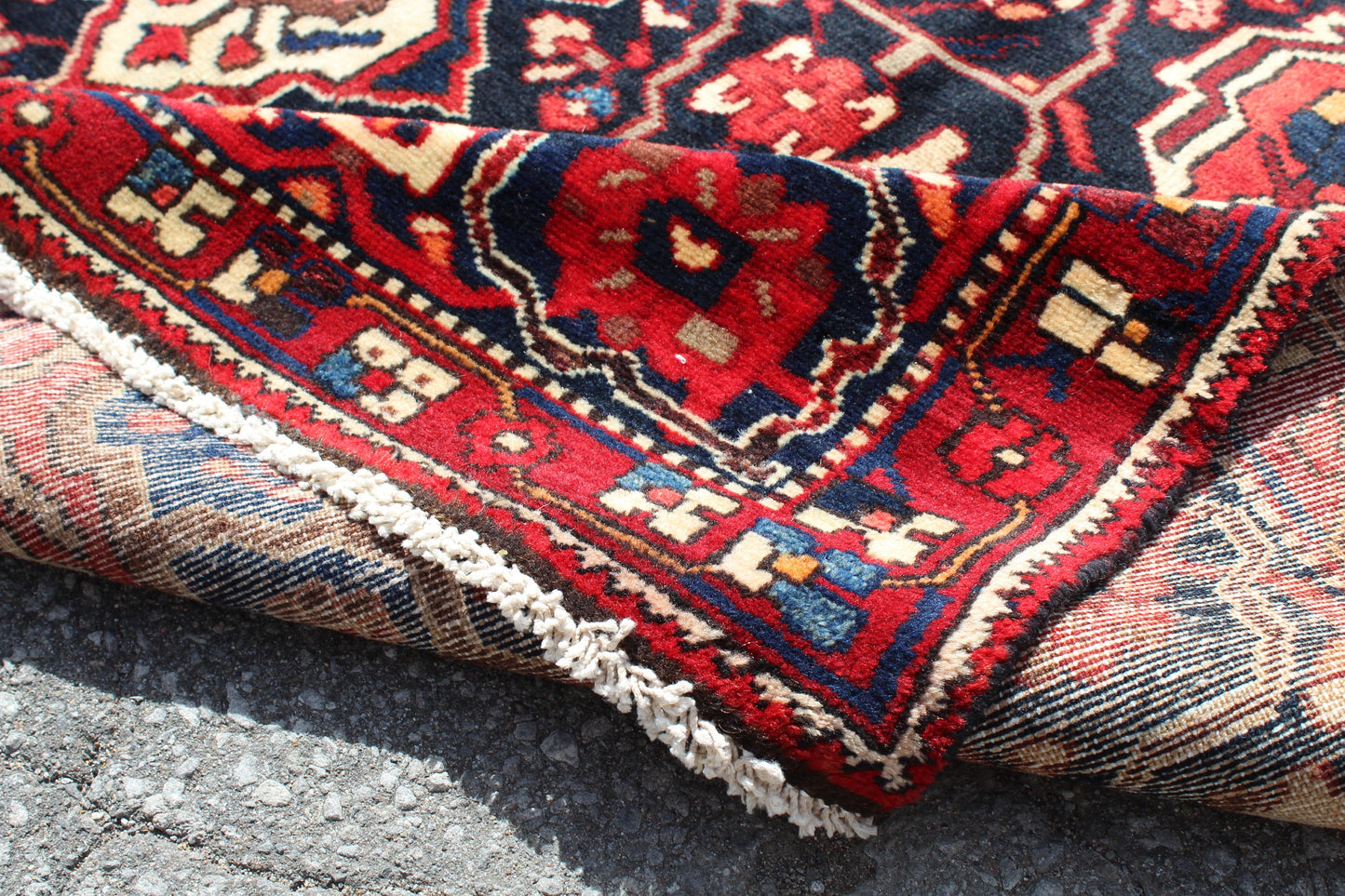 Red 5x10 Vintage Rug | Tribal Oriental Persian Rug | Kazak Bohemian Rug | Handmade Rug