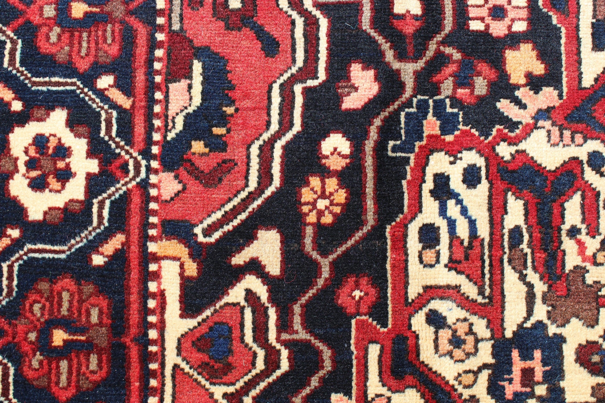 Red 5x10 Vintage Rug | Tribal Oriental Persian Rug | Kazak Bohemian Rug | Handmade Rug