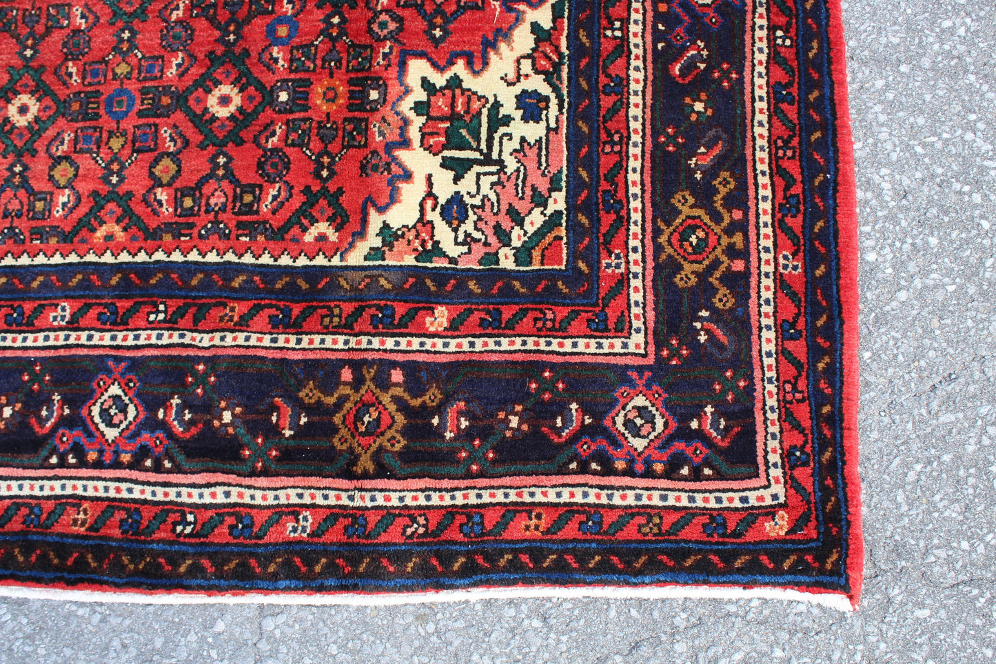 Red 5x10 Vintage Rug | Tribal Oriental Persian Rug | Kazak Bohemian Rug | Handmade Rug