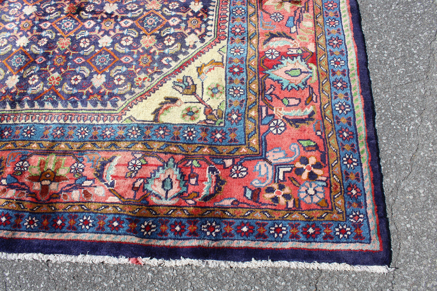 Red Blue 7x10 Vintage Rug | Tribal Oriental Persian Rug | Kazak Bohemian Rug | Handmade Rug