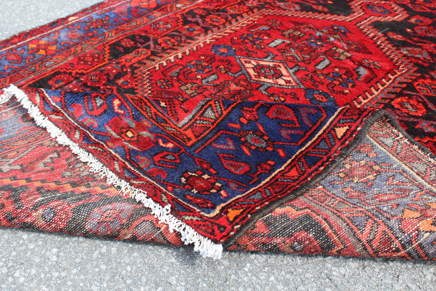 Red Purple 4x6 Vintage Rug | Tribal Oriental Persian Rug | Kazak Bohemian Rug | Handmade Rug6