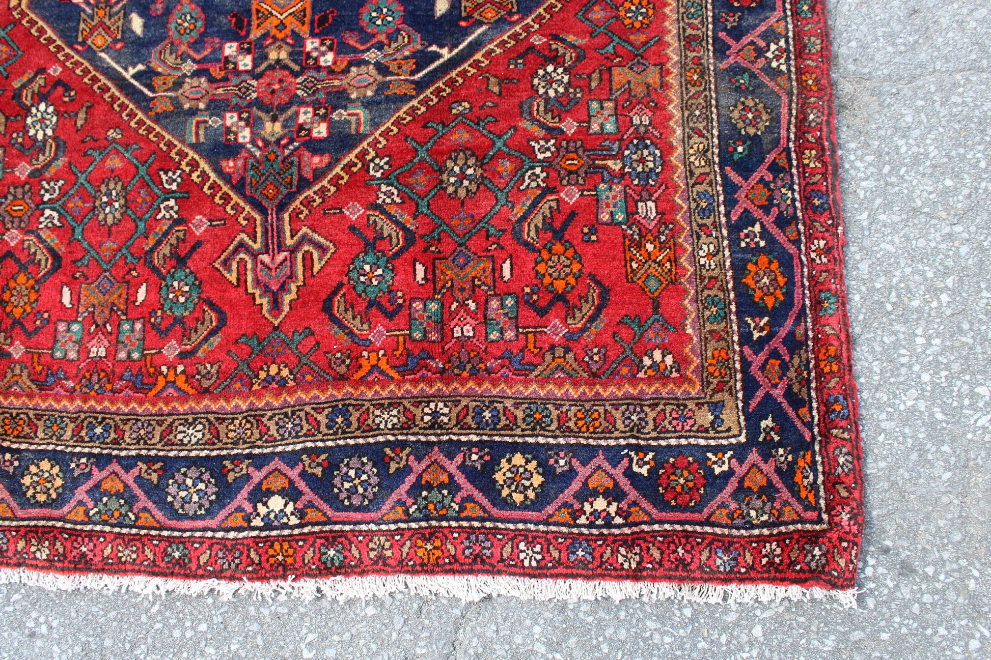 Pink Black 5x7 Vintage Rug | Tribal Oriental Persian Rug | Kazak Bohemian Rug | Handmade Rug6