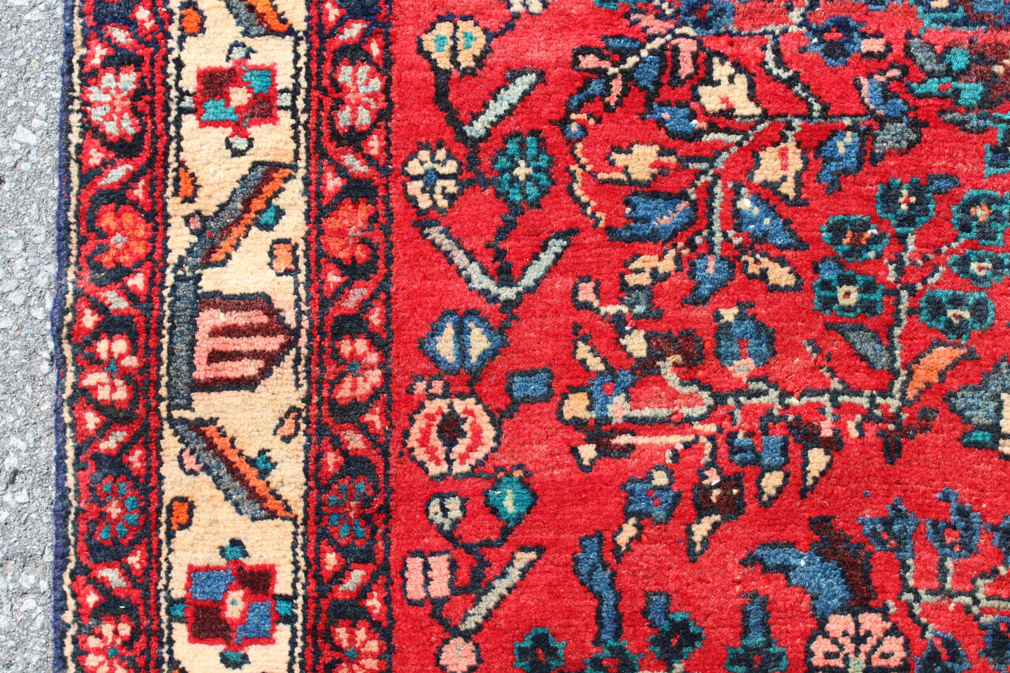 Red Blue 3x6 Vintage Rug | Tribal Oriental Persian Rug | Kazak Bohemian Rug | Handmade Rug6
