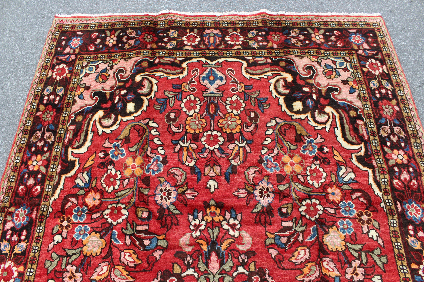 Red 5x10 Vintage Rug | Tribal Oriental Persian Rug | Kazak Bohemian Rug | Handmade Rug