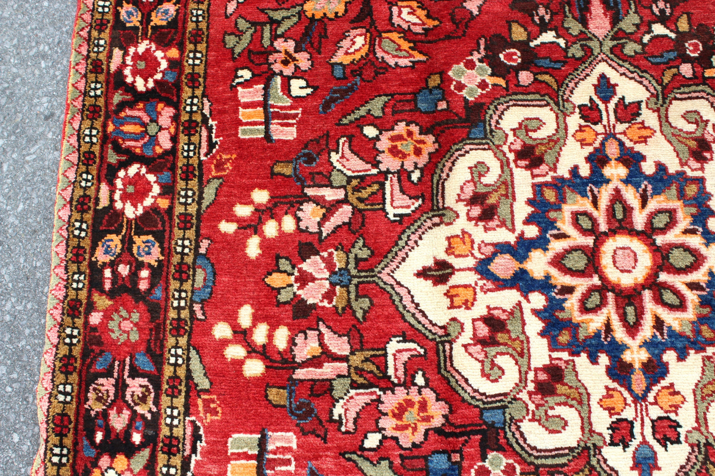 Red 5x10 Vintage Rug | Tribal Oriental Persian Rug | Kazak Bohemian Rug | Handmade Rug