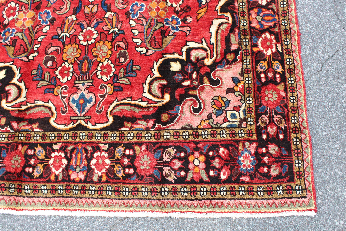 Red 5x10 Vintage Rug | Tribal Oriental Persian Rug | Kazak Bohemian Rug | Handmade Rug