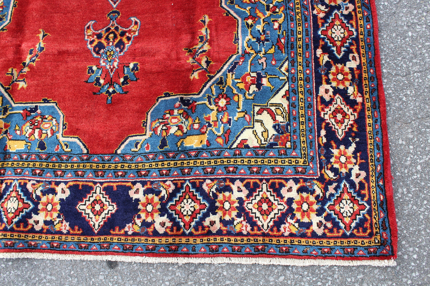 Red 5x8 Vintage Rug | Tribal Oriental Persian Rug | Kazak Bohemian Rug | Handmade Rug