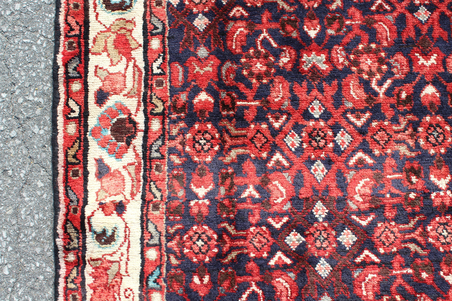 Red Beige 5x7 Vintage Rug | Tribal Oriental Persian Rug | Afghan Bohemian Rug | Handmade Rug