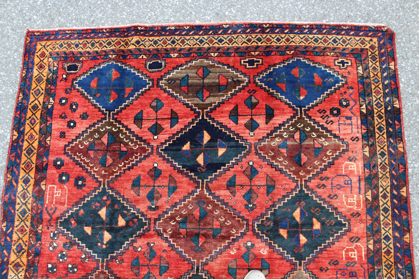 Red Brown 5x7 Vintage One of a Kind Rug