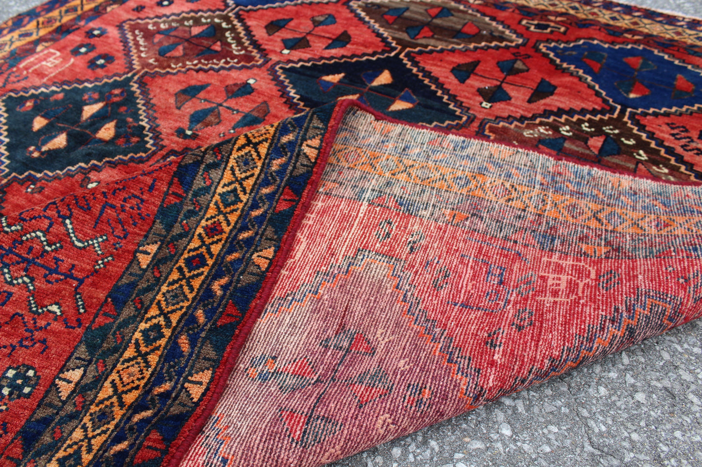 Red Brown 5x7 Vintage One of a Kind Rug