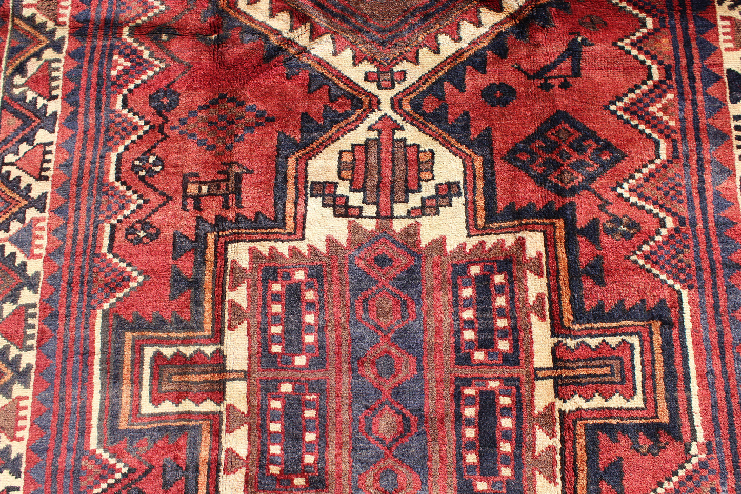 Red 5x8 Vintage Rug | Tribal Oriental Persian Rug | Kazak Bohemian Rug | Handmade Rug