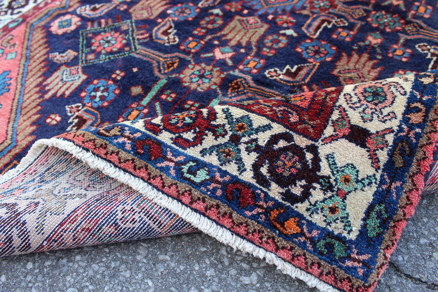 Red 4x7 Vintage Rug | Tribal Oriental Persian Rug | Kazak Bohemian Rug | Handmade Rug