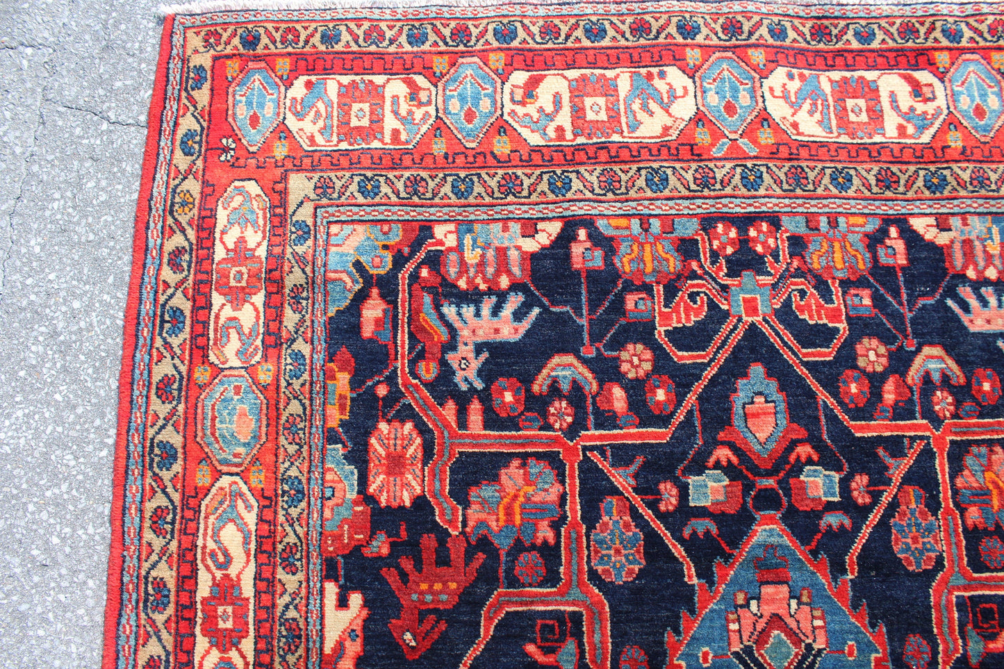 Red 6x10 Vintage Rug | Tribal Oriental Persian Rug | Kazak Bohemian Rug | Handmade Rug