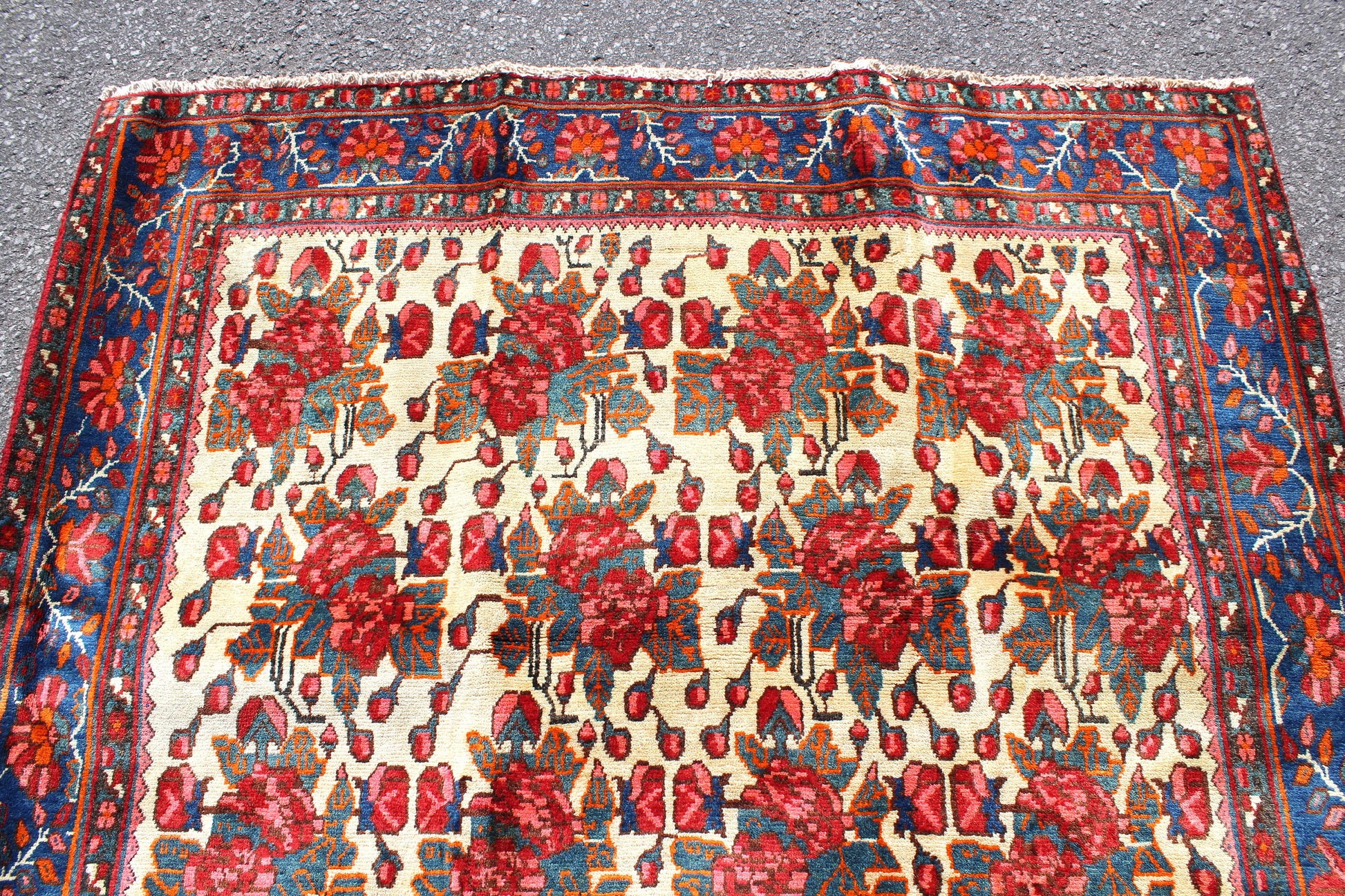 Red 5x8 Vintage Rug | Tribal Oriental Persian Rug | Kazak Bohemian Rug | Handmade Rug