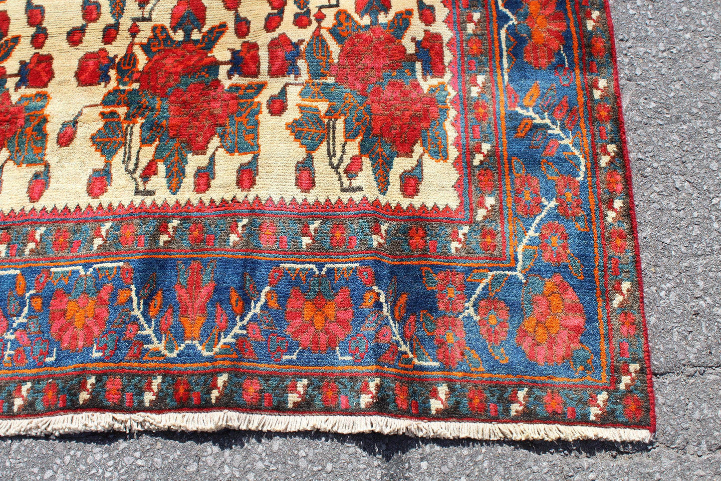 Red 5x8 Vintage Rug | Tribal Oriental Persian Rug | Kazak Bohemian Rug | Handmade Rug