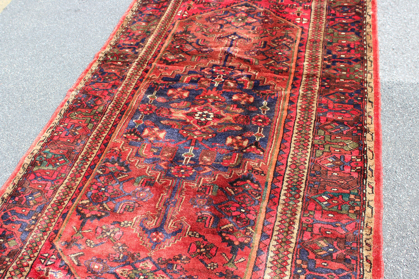 Pink Blue 4x8 Vintage Rug | Tribal Oriental Persian Rug | Kazak Bohemian Rug | Handmade Rug