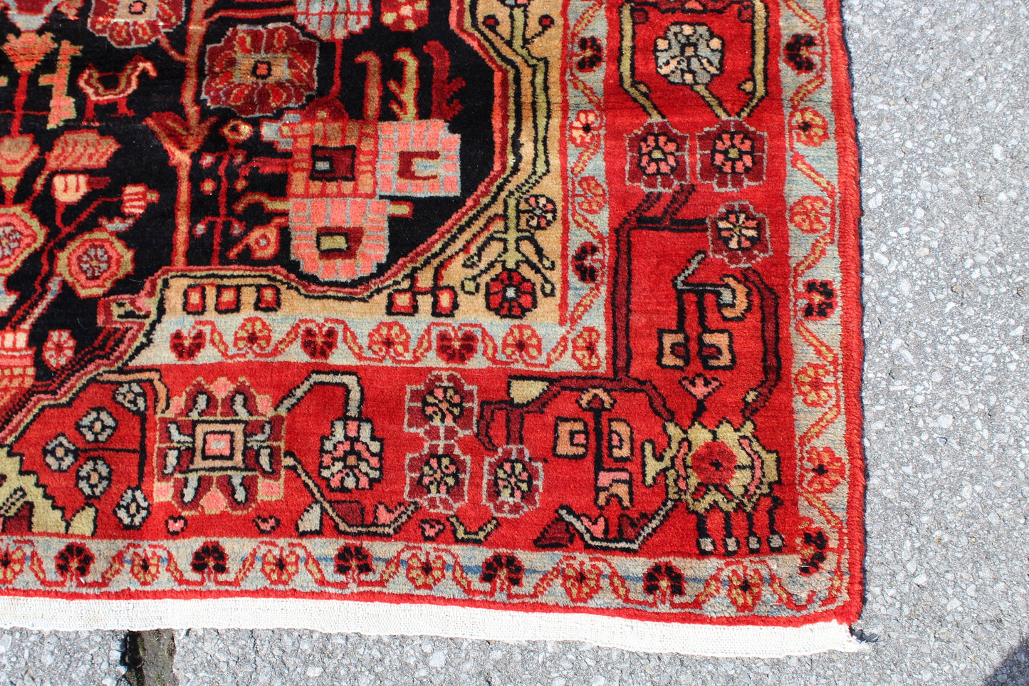 Red 5x8 Vintage Rug | Tribal Oriental Persian Rug | Kazak Bohemian Rug | Handmade Rug