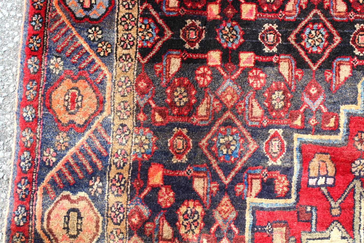 Red 4x6 Vintage Rug | Tribal Oriental Persian Rug | Kazak Bohemian Rug | Handmade Rug