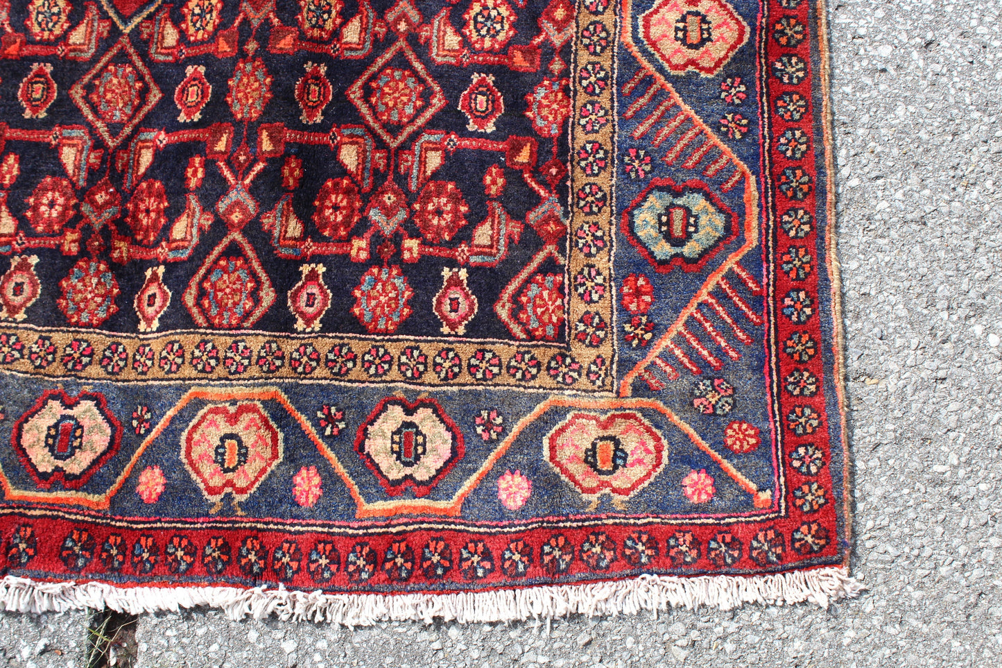 Red 4x6 Vintage Rug | Tribal Oriental Persian Rug | Kazak Bohemian Rug | Handmade Rug