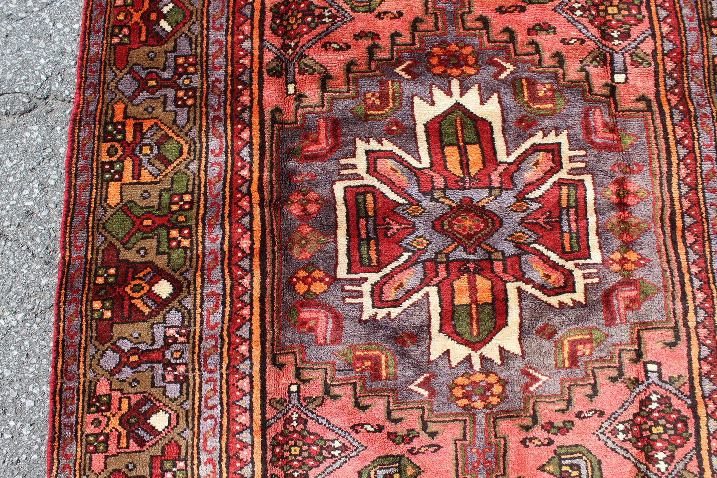 Red 4x7 Vintage Rug | Tribal Oriental Persian Rug | Kazak Bohemian Rug | Handmade Rug