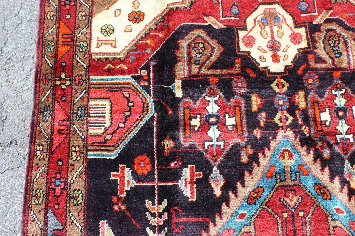 Red 5x8 Vintage Rug | Tribal Oriental Persian Rug | Kazak Bohemian Rug | Handmade Rug