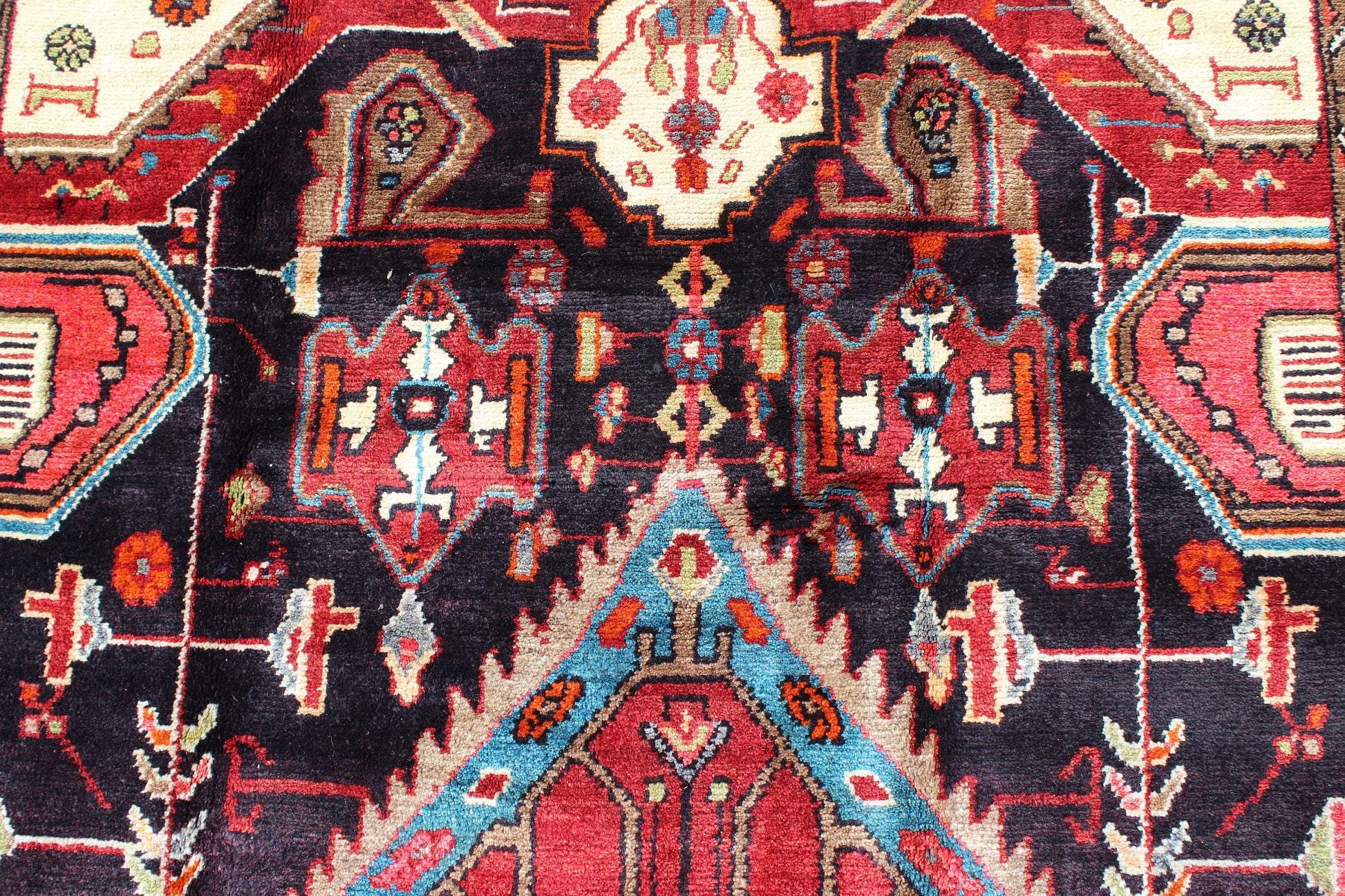 Red 5x8 Vintage Rug | Tribal Oriental Persian Rug | Kazak Bohemian Rug | Handmade Rug