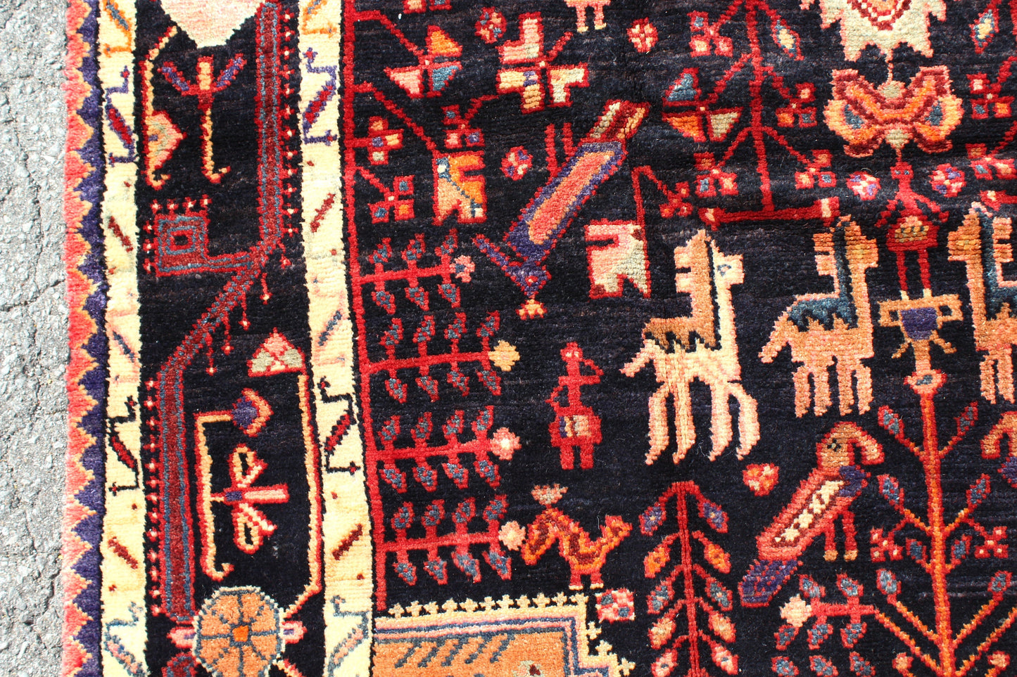 Red 5x9 Vintage Rug | Tribal Oriental Persian Rug | Kazak Bohemian Rug | Handmade Rug