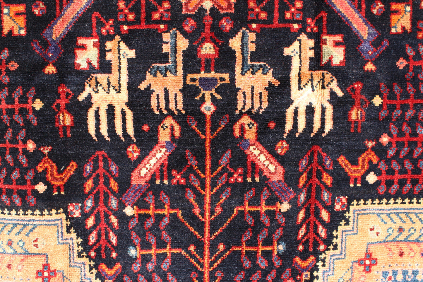 Red 5x9 Vintage Rug | Tribal Oriental Persian Rug | Kazak Bohemian Rug | Handmade Rug
