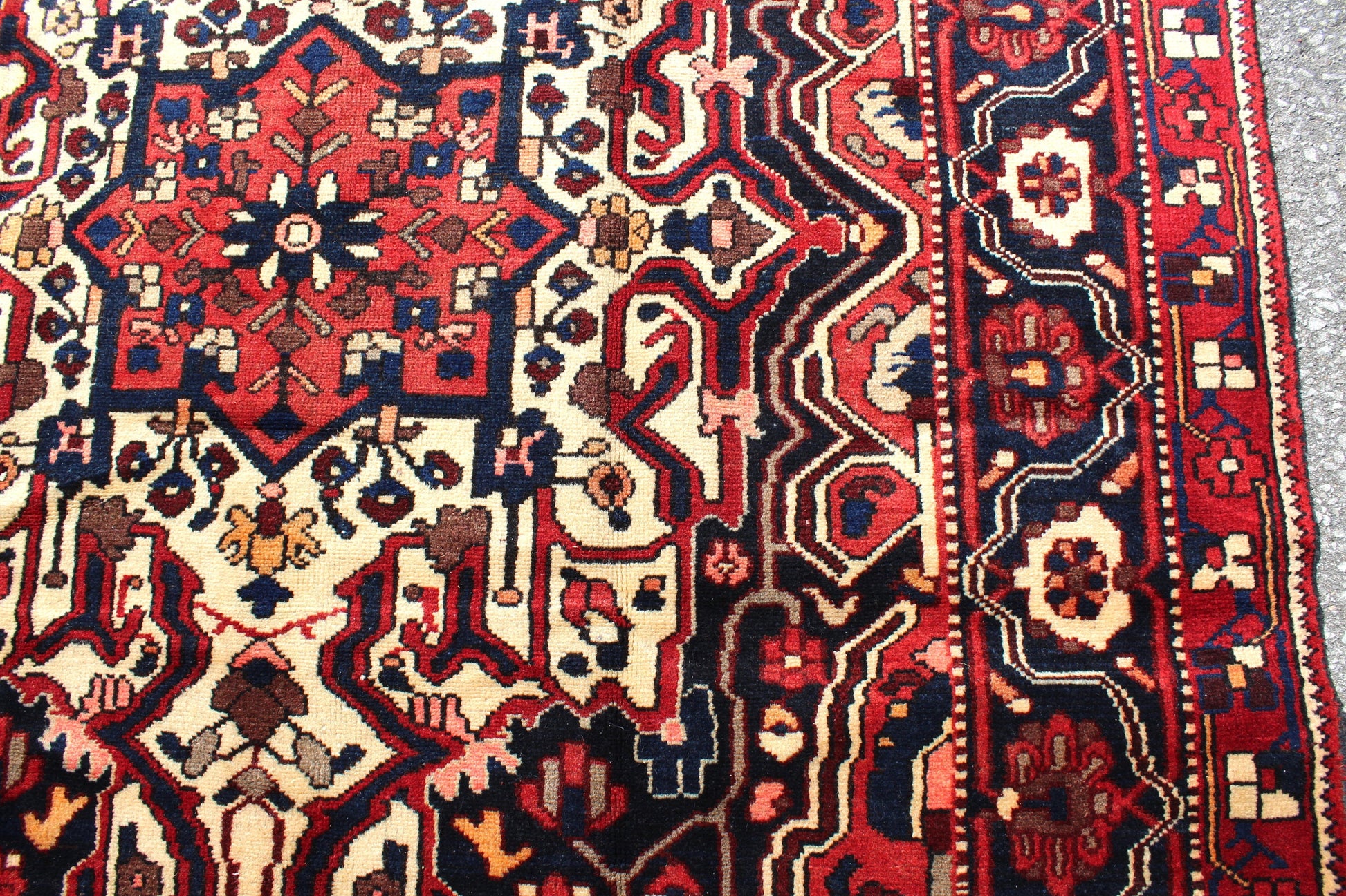 Red 5x10 Vintage Rug | Tribal Oriental Persian Rug | Kazak Bohemian Rug | Handmade Rug