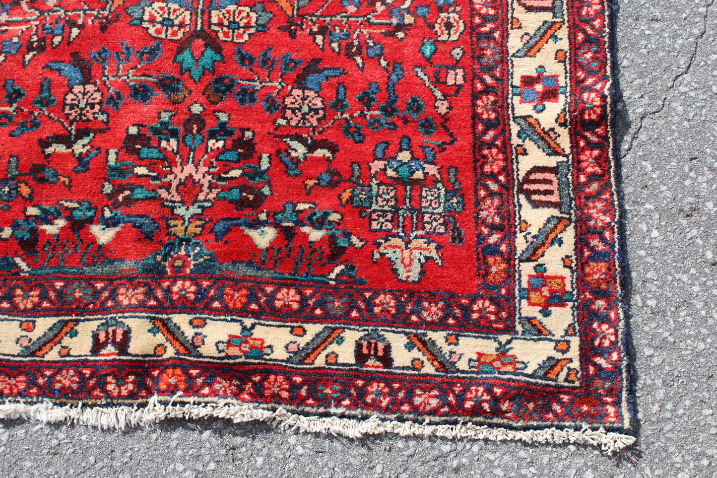 Red Blue 3x6 Vintage Rug | Tribal Oriental Persian Rug | Kazak Bohemian Rug | Handmade Rug6