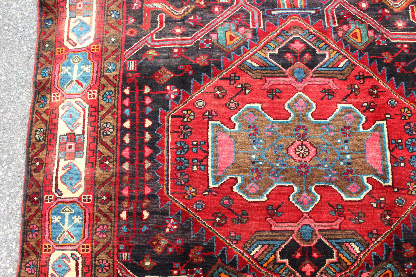 Red 5x9 Vintage Rug | Tribal Oriental Persian Rug | Kazak Bohemian Rug | Handmade Rug