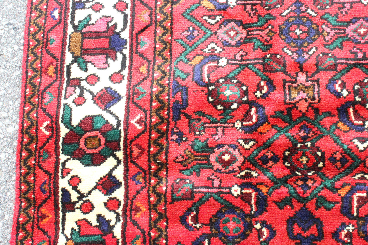 Red 5x7 Vintage Rug | Tribal Oriental Persian Rug | Kazak Bohemian Rug | Handmade Rug
