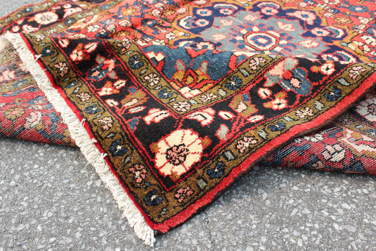 Red 4x7 Vintage Rug | Tribal Oriental Persian Rug | Kazak Bohemian Rug | Handmade Rug