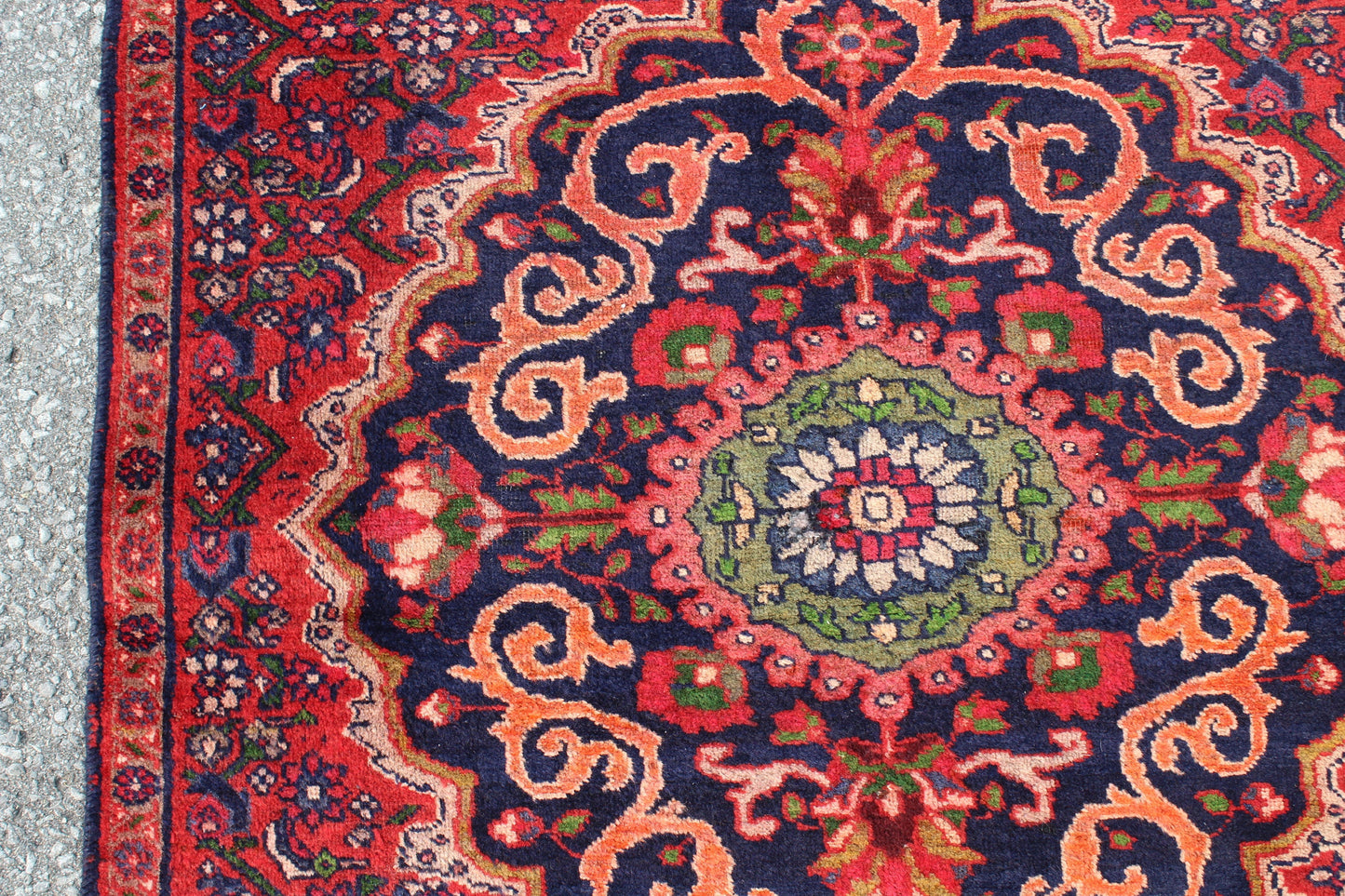 Red Blue 3x6 Vintage Rug | Tribal Oriental Persian Rug | Kazak Bohemian Rug | Handmade Rug