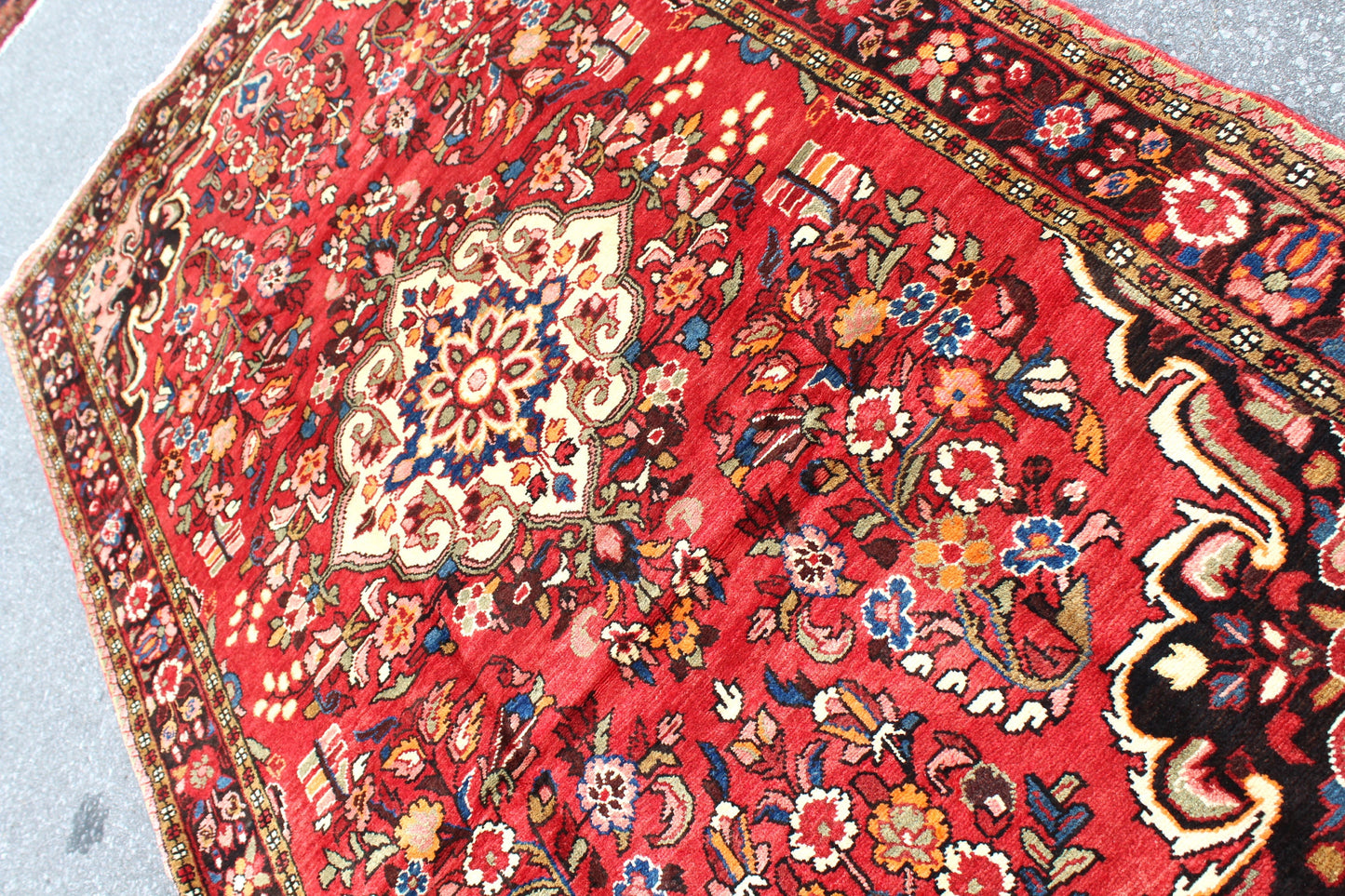 Red 5x10 Vintage Rug | Tribal Oriental Persian Rug | Kazak Bohemian Rug | Handmade Rug