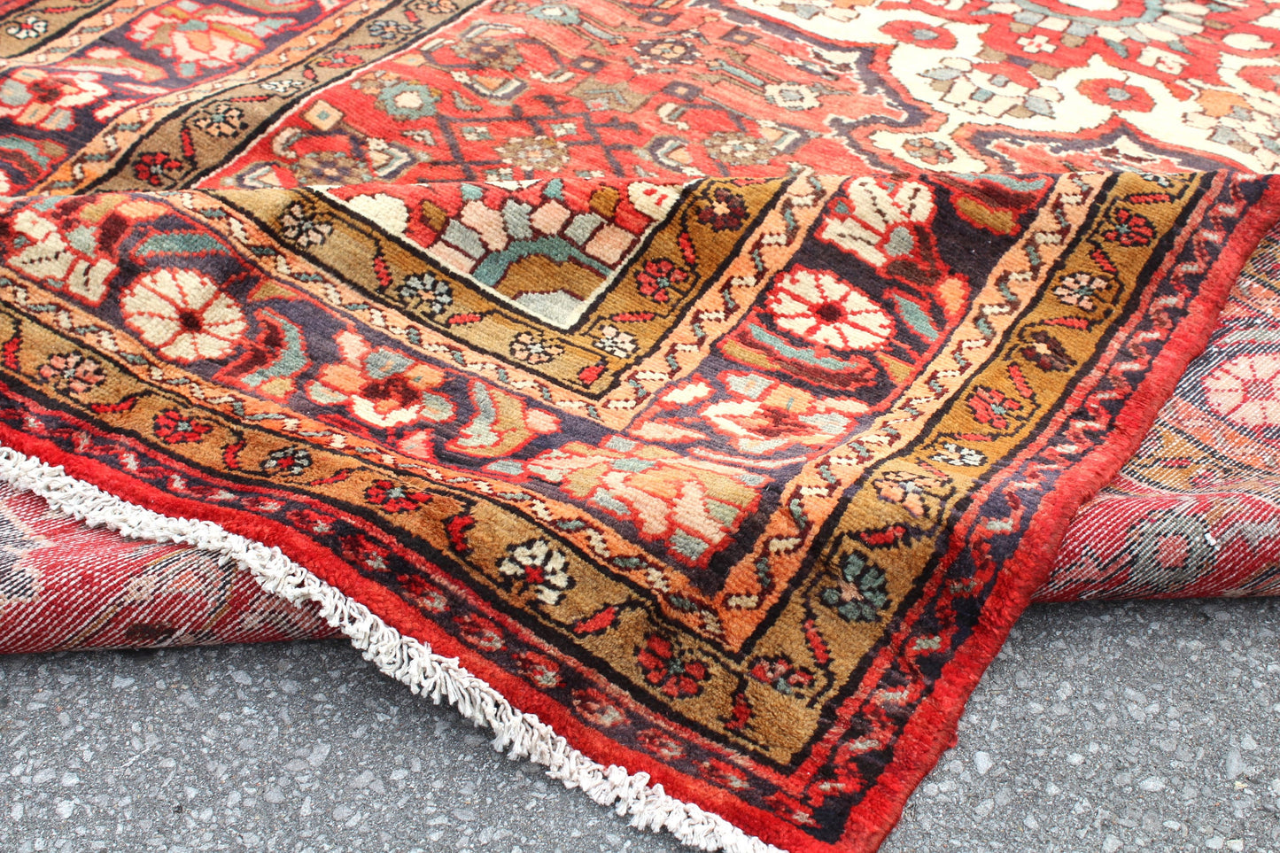 Red 6x10 Vintage Rug | Tribal Oriental Persian Rug | Kazak Bohemian Rug | Handmade Rug