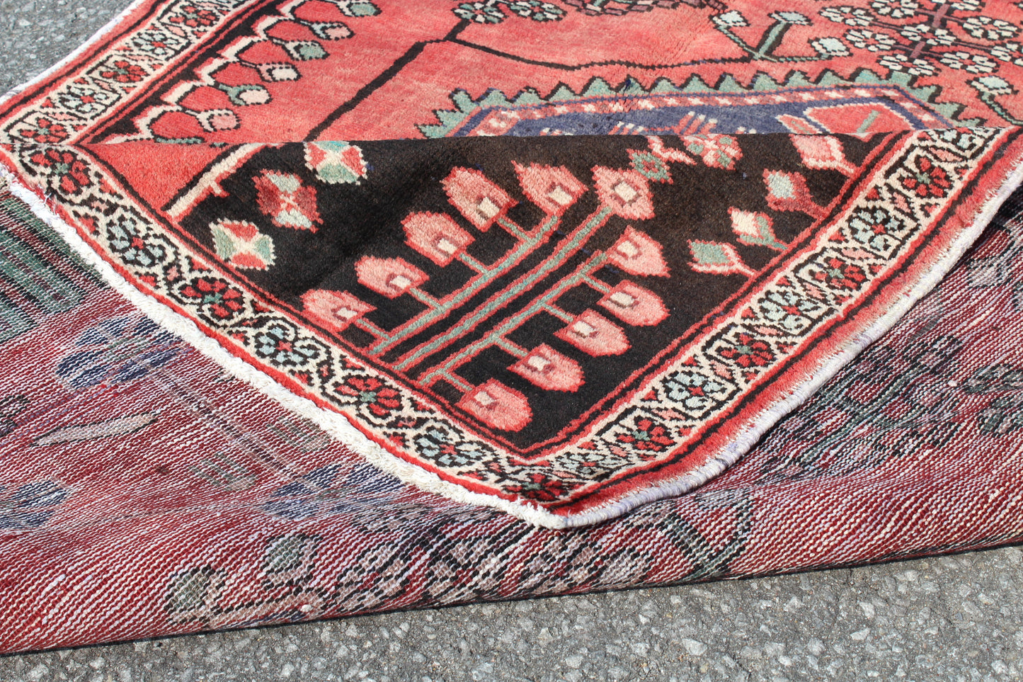 Pink Black 4x6 Vintage Rug | Tribal Oriental Persian Rug | Kazak Bohemian Rug | Handmade Rug6