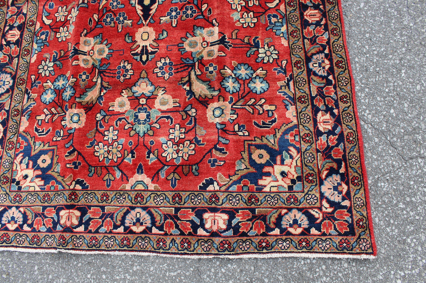 Red 4x7 Vintage Rug | Tribal Oriental Persian Rug | Kazak Bohemian Rug | Handmade Rug