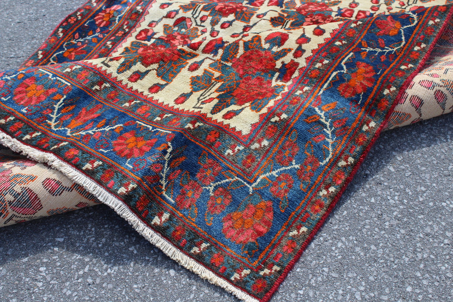 Red 5x8 Vintage Rug | Tribal Oriental Persian Rug | Kazak Bohemian Rug | Handmade Rug