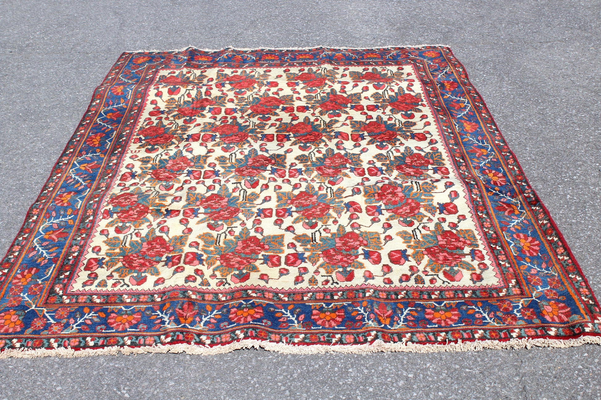 Red 5x8 Vintage Rug | Tribal Oriental Persian Rug | Kazak Bohemian Rug | Handmade Rug