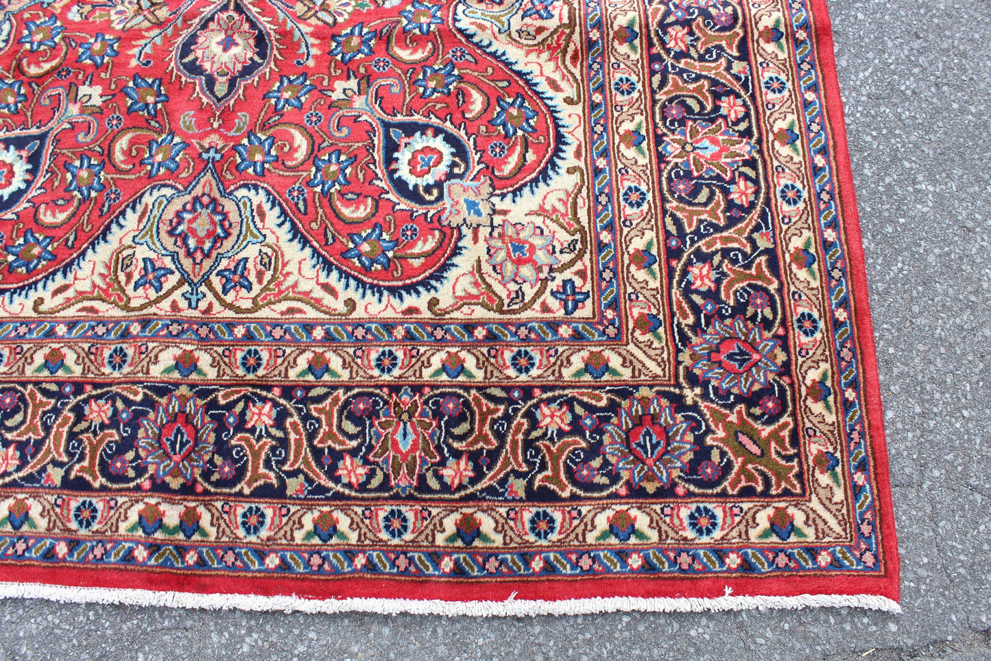 Red Blue 7x10 Vintage Rug | Tribal Oriental Persian Rug | Kazak Bohemian Rug | Handmade Rug