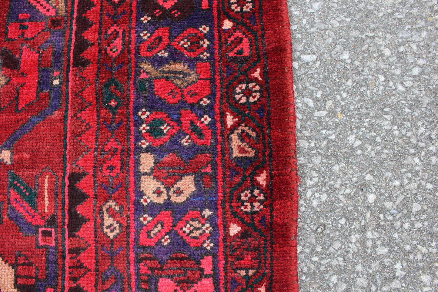 Red 4x8 Vintage Rug | Tribal Oriental Persian Rug | Kazak Bohemian Rug | Handmade Rug