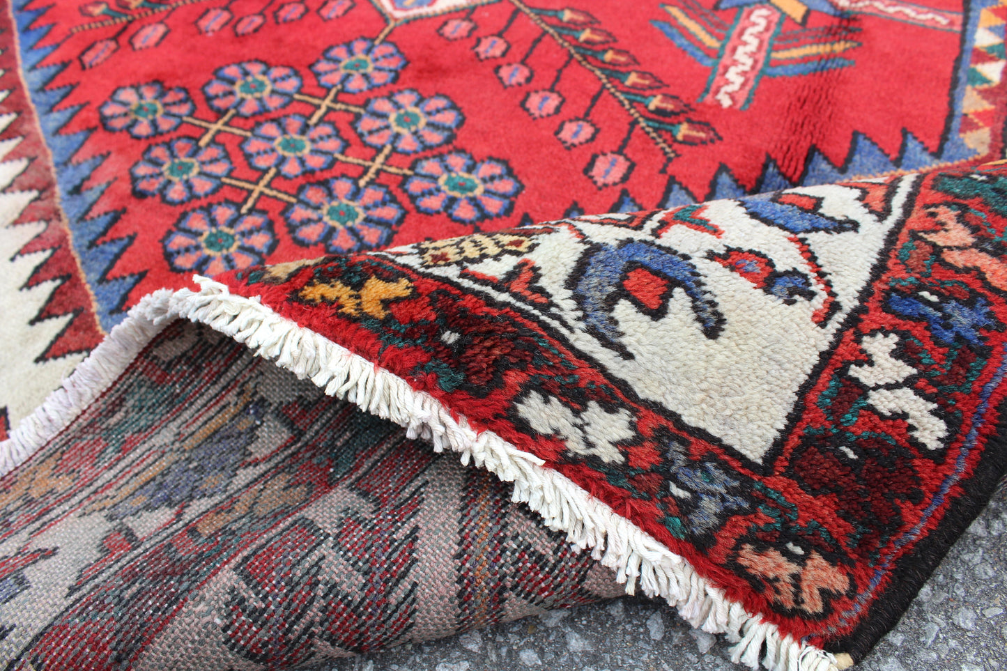 White Gold 8x11 Vintage Rug | Tribal Oriental Persian Rug | Kazak Bohemian Rug | Handmade Rug