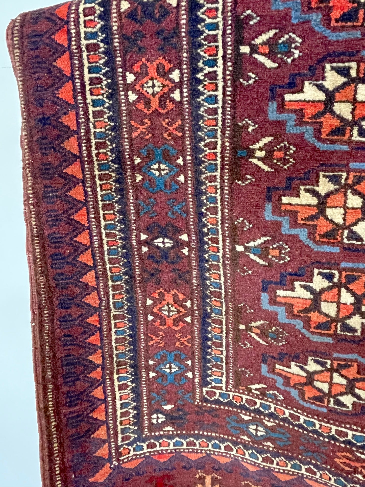 Red Tribal Flatweave 3x4 Afghan Handmade Area Rug